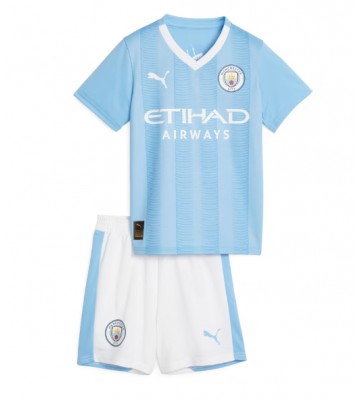 Manchester City babykläder Hemmatröja barn 2023-24 Korta ärmar (+ Korta byxor)